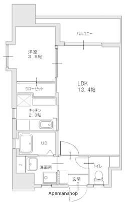 サンシティ博多(1LDK/7階)の間取り写真
