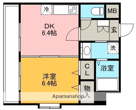 アムソピーラ祇園(1DK/10階)の間取り写真