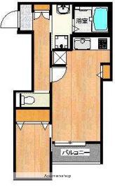 SMILEAX 吉塚(1LDK/1階)の間取り写真