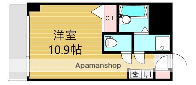 イースト天神STUDIO(ワンルーム/2階)の間取り写真