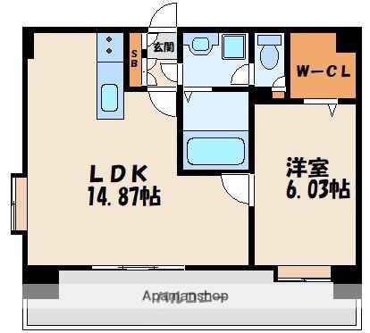 エムビル デベロップコアⅢ(1LDK/11階)の間取り写真