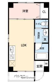 アトラクティ吉塚Ⅰ(1LDK/1階)の間取り写真