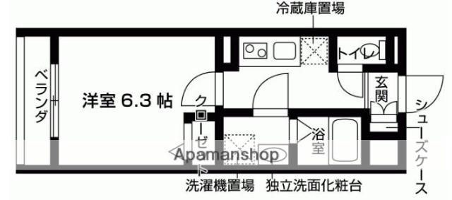 NDG 香椎駅前 BY NUDGEONE(1K/3階)の間取り写真