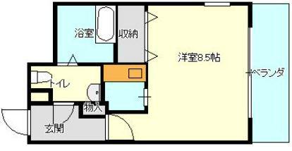 プリメール箱崎Ⅱ(1K/3階)の間取り写真