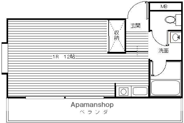 コーポかわしまⅡ(ワンルーム/2階)の間取り写真