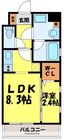 レジデンス百年橋リバーサイド(1LDK/10階)の間取り写真