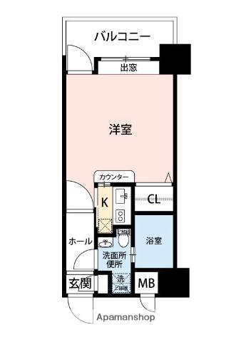 エステート・モア 赤坂(1K/11階)の間取り写真