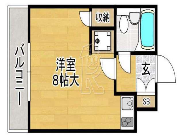 朝日プラザ大濠Ⅱ(ワンルーム/3階)の間取り写真