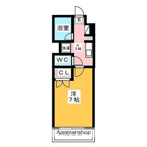 アメニティライフ(1K/1階)の間取り写真