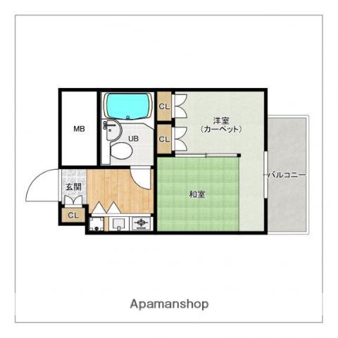 白金アパートメンツ(1K/8階)の間取り写真