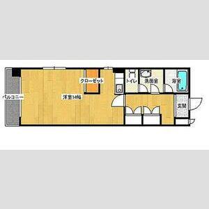 レジデンス高砂(ワンルーム/4階)の間取り写真