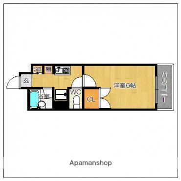 Mコーポ箱崎(1K/1階)の間取り写真