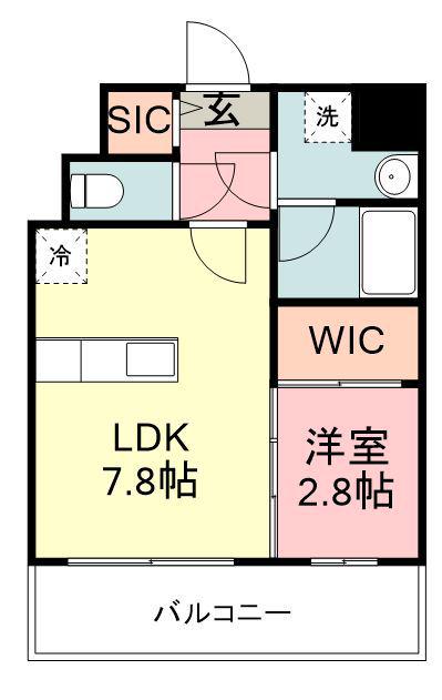 グランフォーレプライム千早(1LDK/7階)の間取り写真