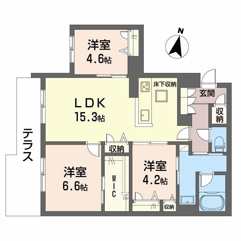 シャーメゾングラン南福岡(3LDK/1階)の間取り写真