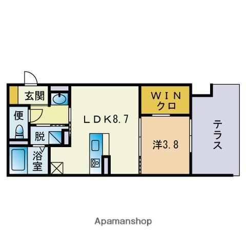 GD OHASHI APARTMENT(1LDK/2階)の間取り写真