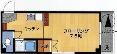 ユンゲルハイム原田(ワンルーム/1階)の間取り写真