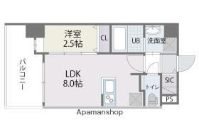アルティザ博多ミッドシティ(1LDK/13階)の間取り写真