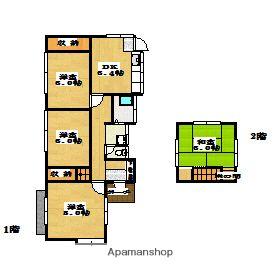 鹿児島本線 香椎駅 徒歩14分 2階建 築55年(4LDK)の間取り写真