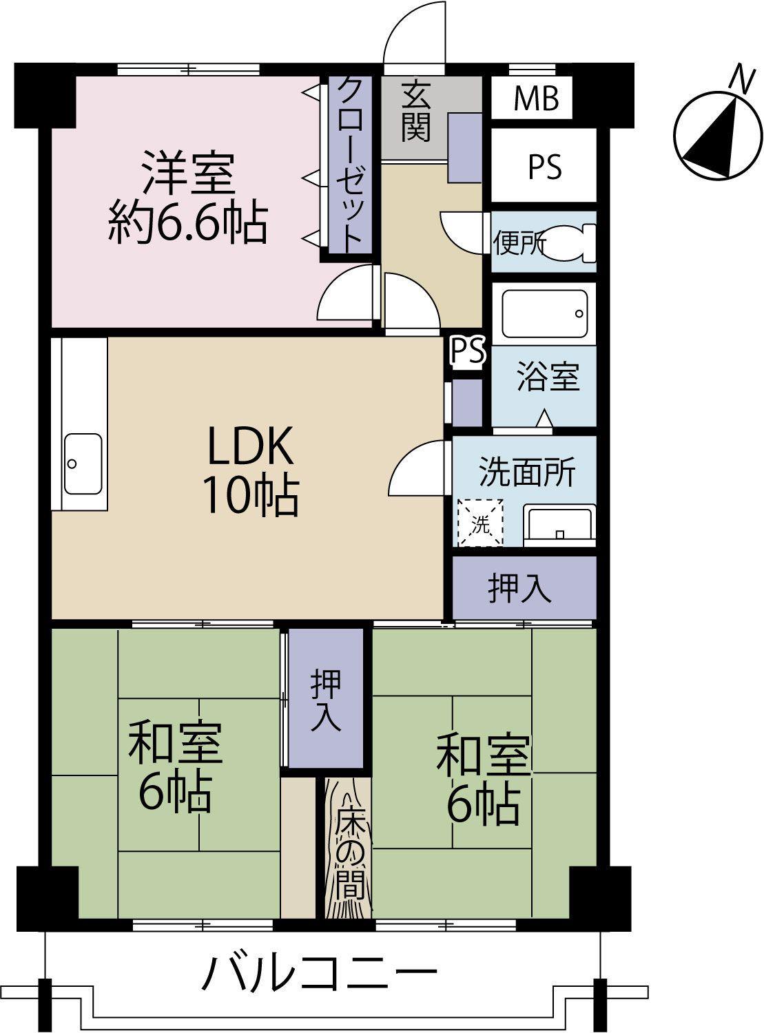 サニーハイム平尾(ワンルーム/8階)の間取り写真