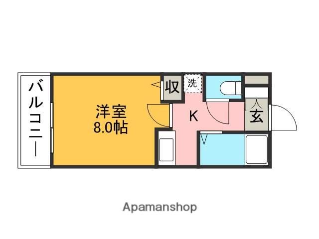 ダブルーンⅧ桜坂(1K/5階)の間取り写真
