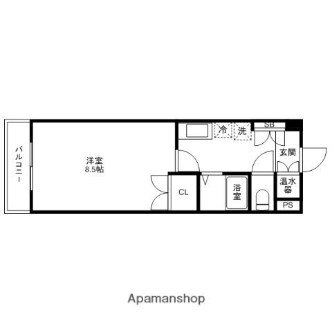 パルプラザ大橋(1K/4階)の間取り写真