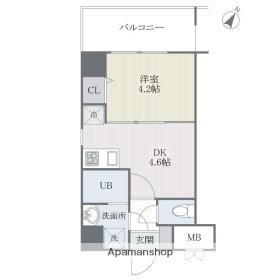 ジェイド博多(1DK/9階)の間取り写真