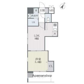 ジェイド博多(1LDK/8階)の間取り写真