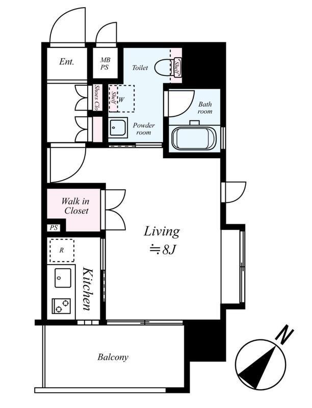 アイ・セレブ高砂ベネフィス(1K/6階)の間取り写真