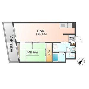 YSビル(1LDK/4階)の間取り写真