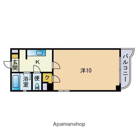 トピア大濠(1K/4階)の間取り写真
