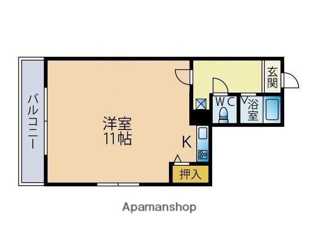 ブランズマンション小笹(1K/2階)の間取り写真