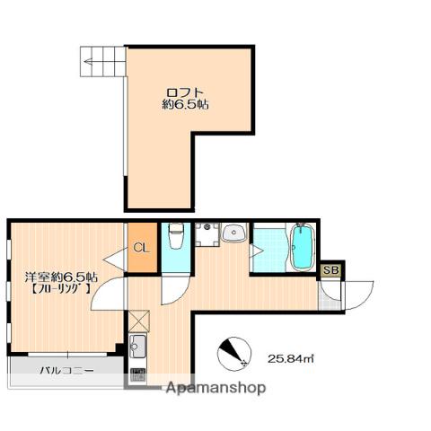 レガリータ天神Ⅲ(1K/3階)の間取り写真