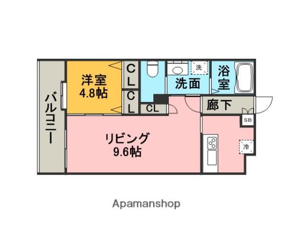 S-FORT筑紫通(1LDK/5階)の間取り写真