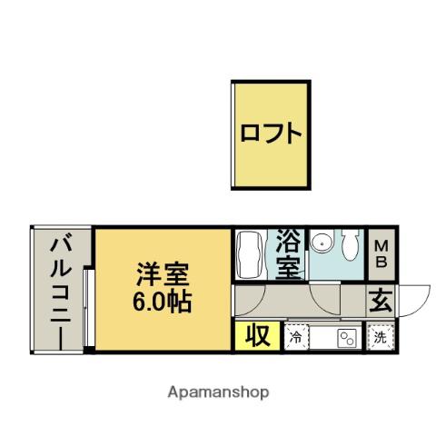 エステートモア博多駅南(1K/8階)の間取り写真