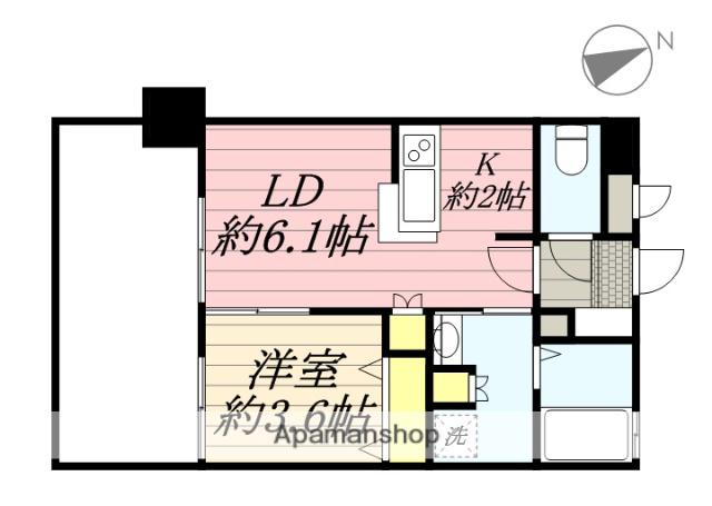 サニークレスト東比恵(1LDK/2階)の間取り写真
