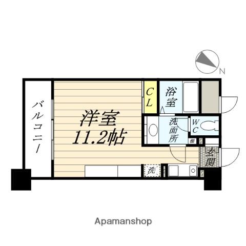 フェルト627(ワンルーム/8階)の間取り写真