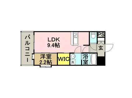 プレスタイルBAY AREA石城(1LDK/12階)の間取り写真