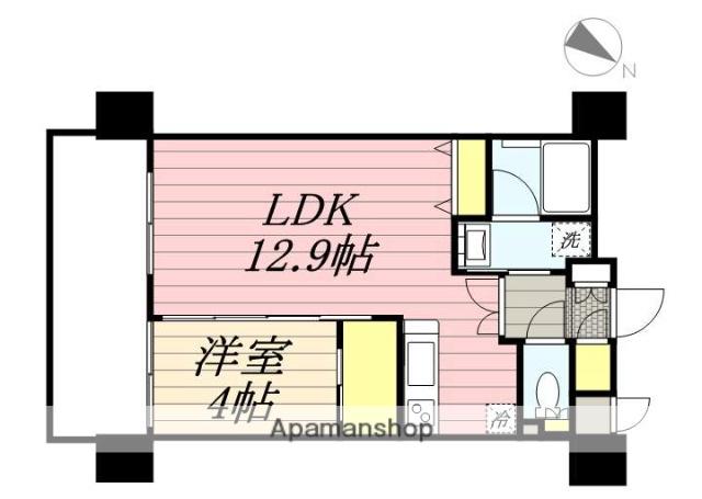 ネストピア博多グランドステージⅡ(1LDK/9階)の間取り写真