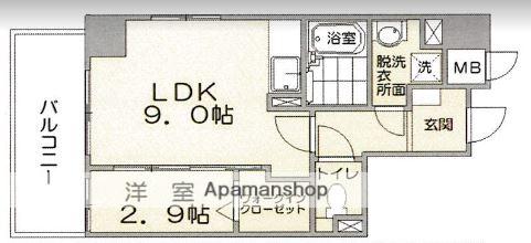 パークサイド博多駅東(1LDK/7階)の間取り写真