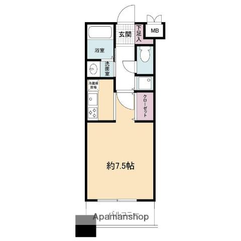 グランパーク天神(1K/10階)の間取り写真