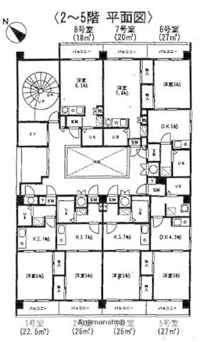 サンヴィレッジ平尾(ワンルーム/4階)の間取り写真