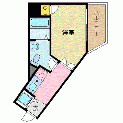 ダイナコート六本松Ⅴ(1K/4階)の間取り写真