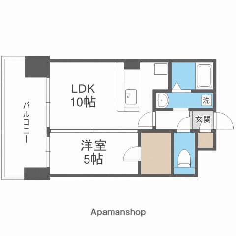 グランエターナ福岡警固(1LDK/10階)の間取り写真
