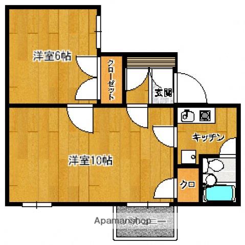 ラ・ロッシュ(2DK/5階)の間取り写真
