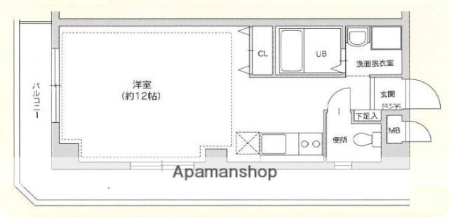 ISPAHAN(ワンルーム/2階)の間取り写真