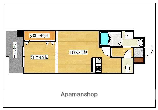 ディアコートパルフェ(1LDK/6階)の間取り写真