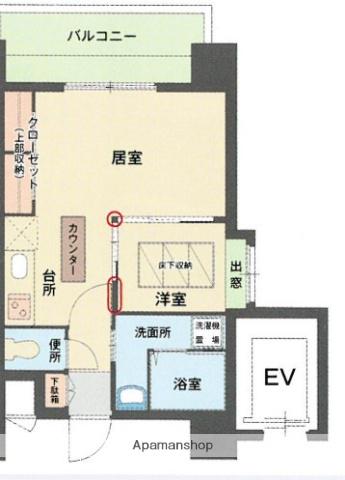 エステート・モア・平尾公園通(2K/5階)の間取り写真