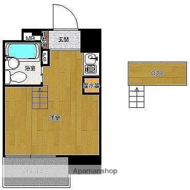 ロマネスク六本松第3(ワンルーム/2階)の間取り写真