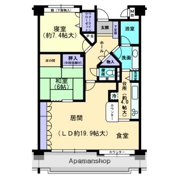 オークヒルズ平尾倶楽部(2LDK/2階)の間取り写真