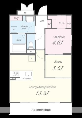 レトワール今川(1SLDK/5階)の間取り写真